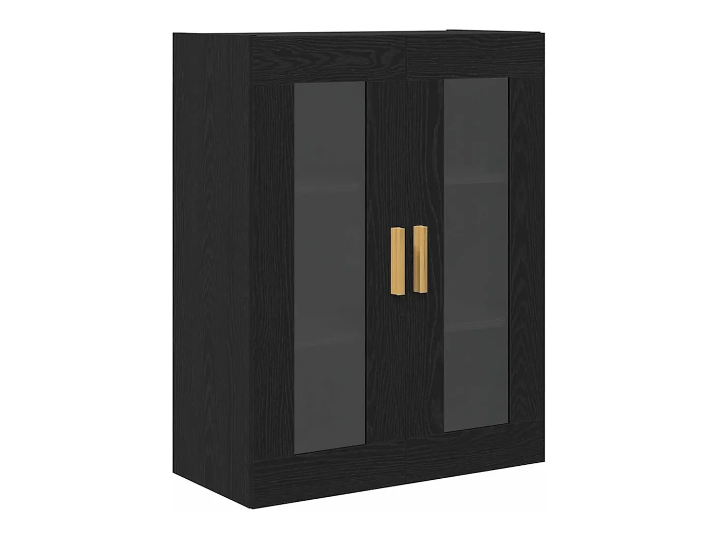 Armario de pared de roble negro - 69,5x34x90 cm