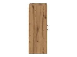 Armario de pared de roble hecho a mano 69,5x34x90 cm madera de ingeniería