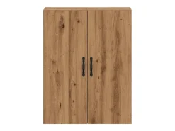 Armario de pared de roble hecho a mano 69,5x34x90 cm madera de ingeniería