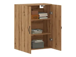 Armario de pared de roble hecho a mano 69,5x34x90 cm madera de ingeniería