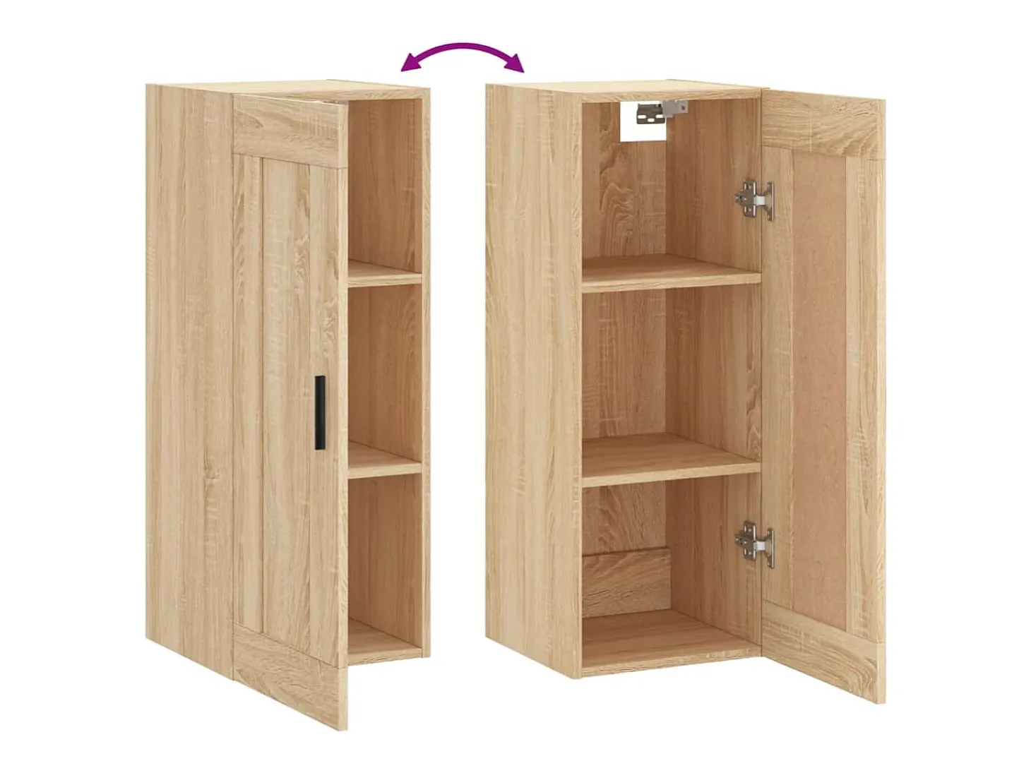 Armario de pared de roble Sonoma 34,5x34x90 cm madera de ingeniería