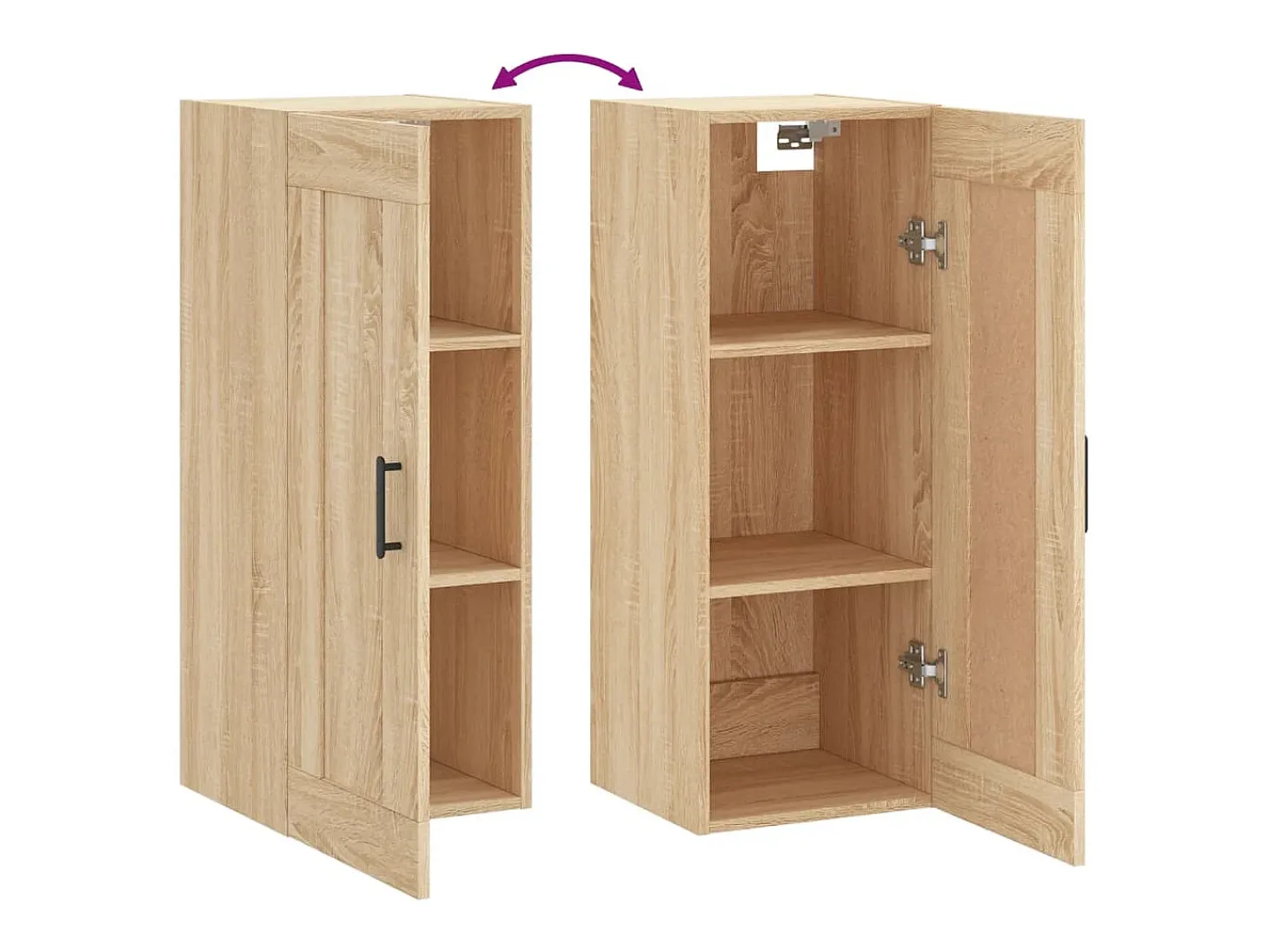 Armario de pared de roble Sonoma 34,5x34x90 cm madera de ingeniería