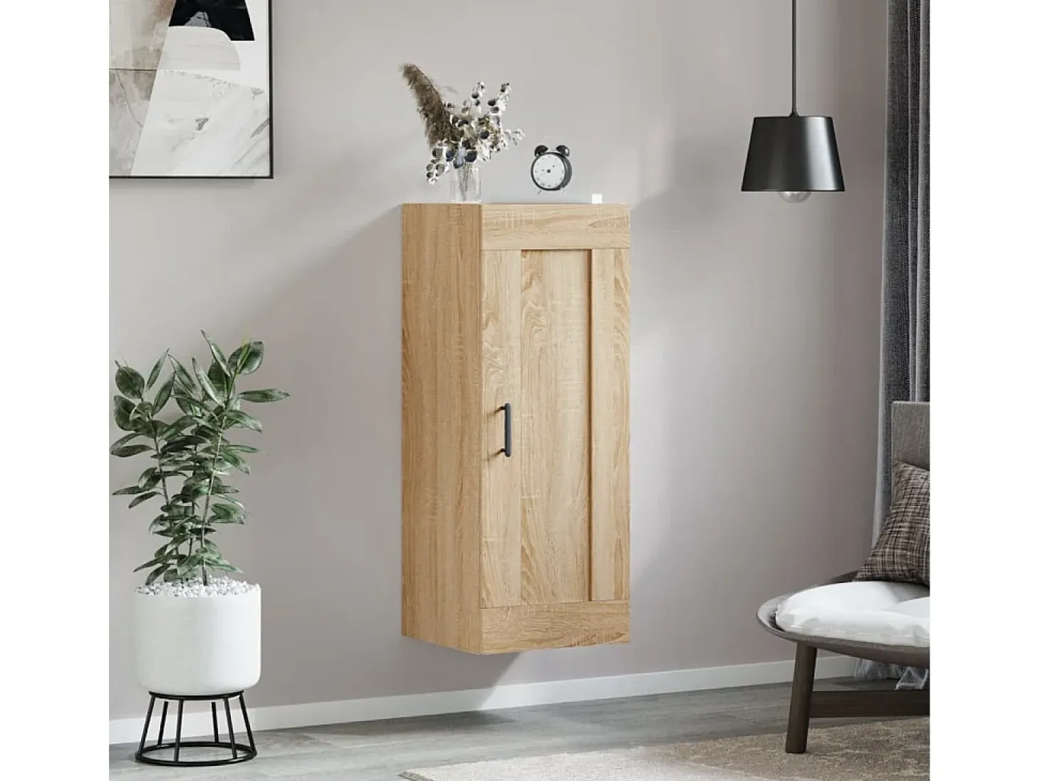 Armario de pared de roble Sonoma 34,5x34x90 cm madera de ingeniería
