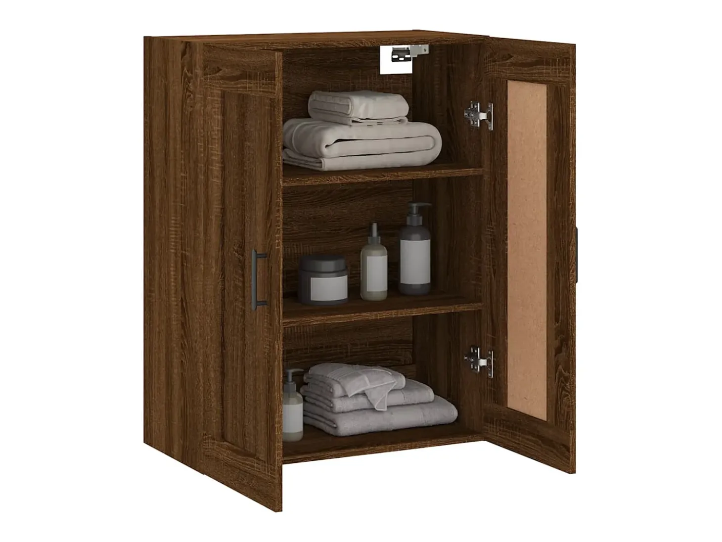 Armario de pared de roble marrón 69,5x34x90 cm madera de ingeniería