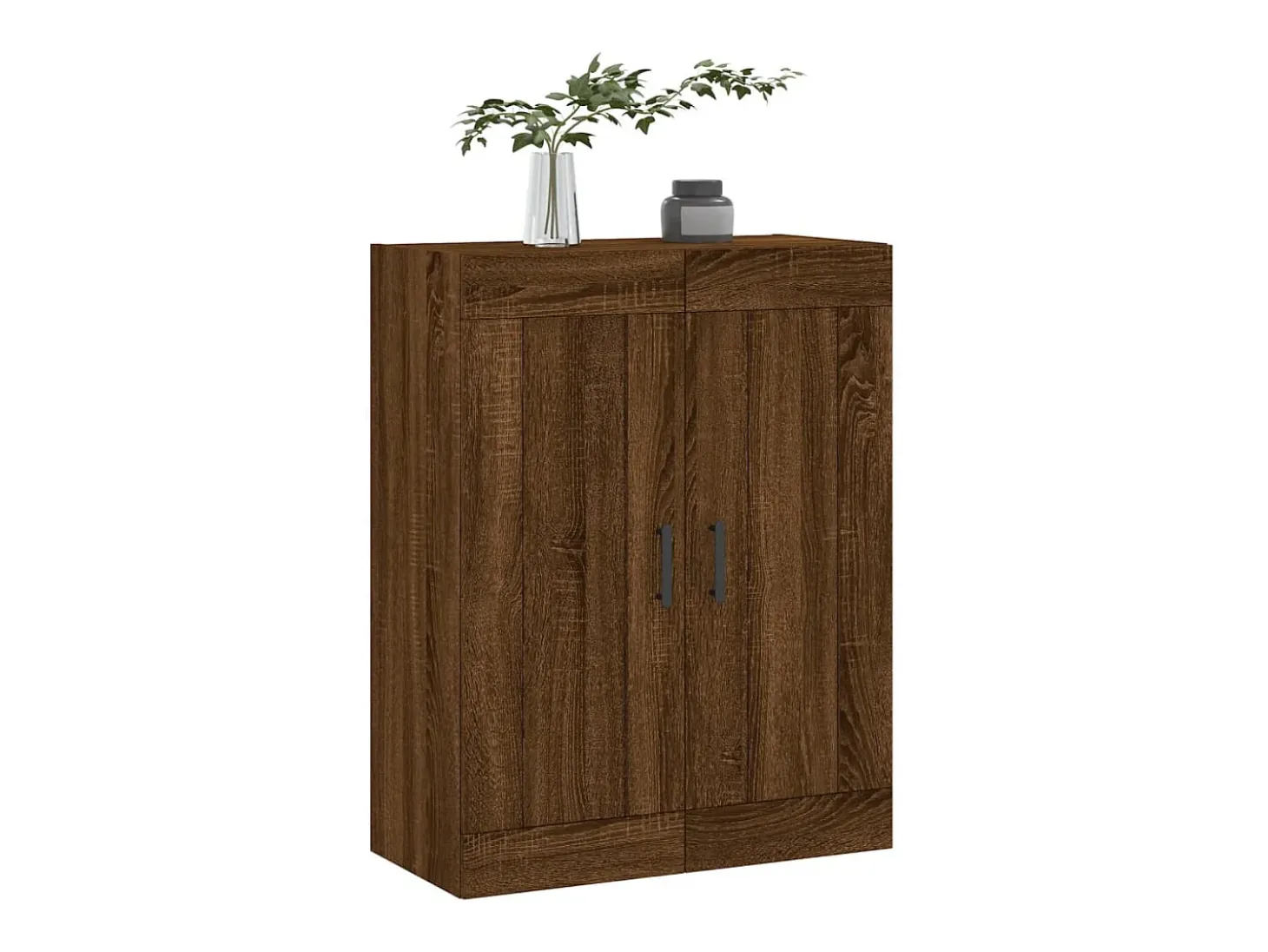 Armario de pared de roble marrón 69,5x34x90 cm madera de ingeniería