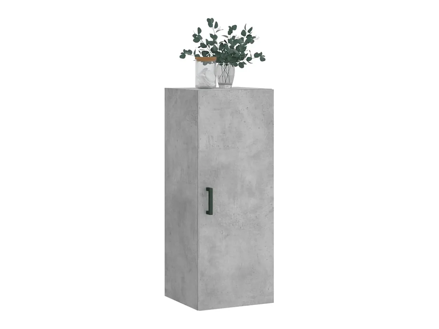 Armario de pared gris hormigón 34,5x34x90 cm