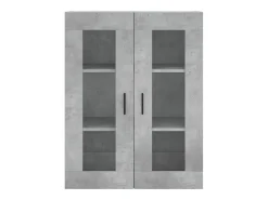Armario de pared gris hormigón 69,5x34x90 cm