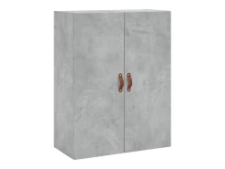 Armario de pared gris hormigón 69,5x34x90 cm