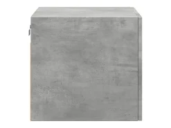 Armario de pared gris hormigón 50x42,5x40 cm madera de ingeniería