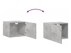 Armario de pared gris hormigón 50x42,5x40 cm madera de ingeniería