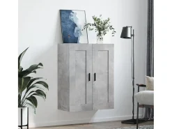 Armario de pared gris hormigón 69,5x34x90 cm madera de ingeniería