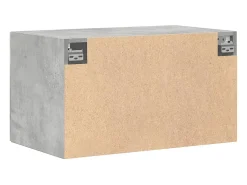 Armario de pared gris hormigón 70x42,5x40 cm madera de ingeniería