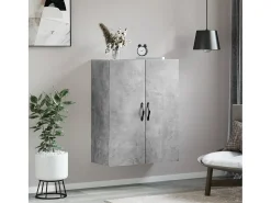 Armario de pared gris hormigón 69,5x34x90 cm madera de ingeniería
