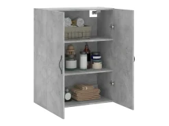Armario de pared gris hormigón 69,5x34x90 cm madera de ingeniería