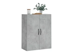 Armario de pared gris hormigón 69,5x34x90 cm madera de ingeniería