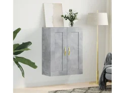 Armario de pared gris hormigón 69,5x34x90 cm madera de ingeniería