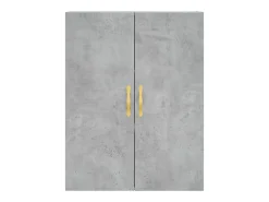 Armario de pared gris hormigón 69,5x34x90 cm