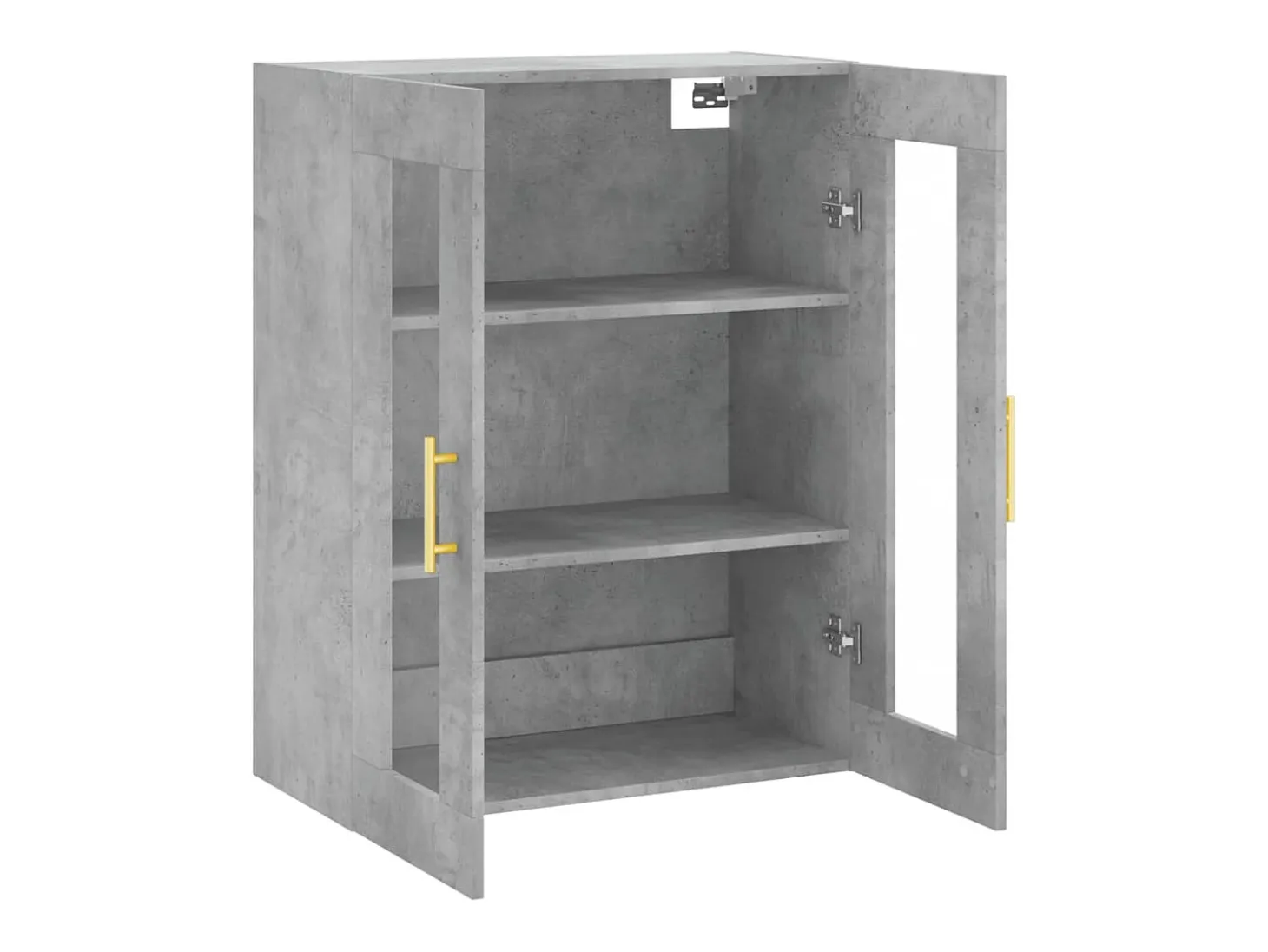 Armario de pared gris hormigón 69,5x34x90 cm