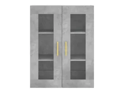 Armario de pared gris hormigón 69,5x34x90 cm