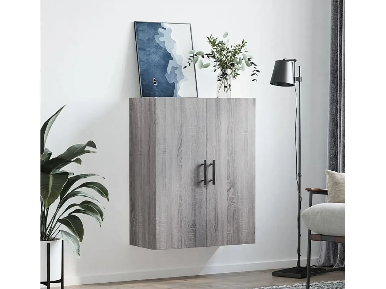 Armario de pared gris Sonoma 69,5x34x90 cm