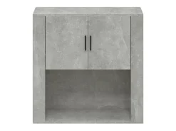 Armario de pared madera contrachapada gris hormigón 80x33x80 cm