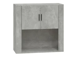 Armario de pared madera contrachapada gris hormigón 80x33x80 cm