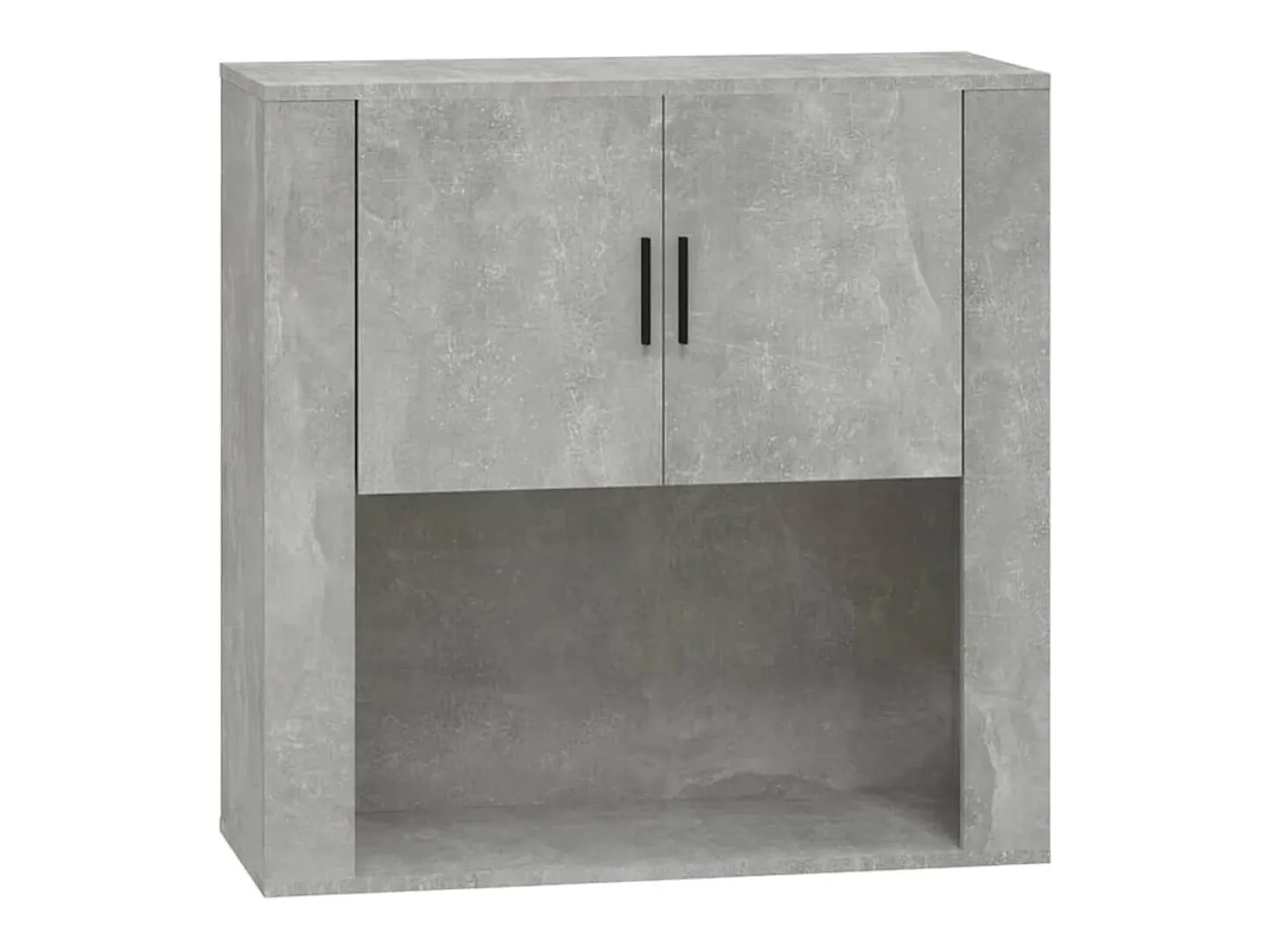 Armario de pared madera contrachapada gris hormigón 80x33x80 cm