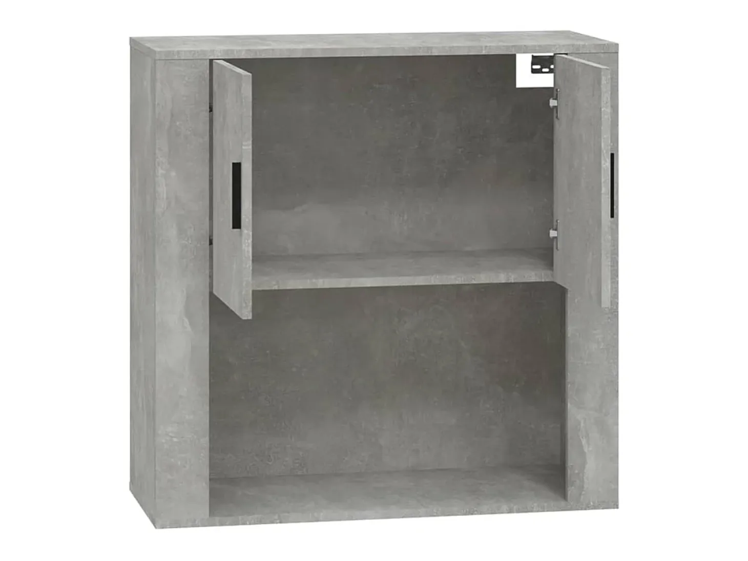 Armario de pared madera contrachapada gris hormigón 80x33x80 cm