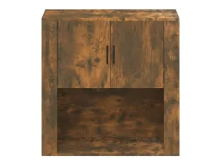 Armario de pared madera contrachapada roble ahumado 80x33x80 cm