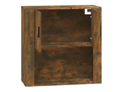 Armario de pared madera contrachapada roble ahumado 80x33x80 cm