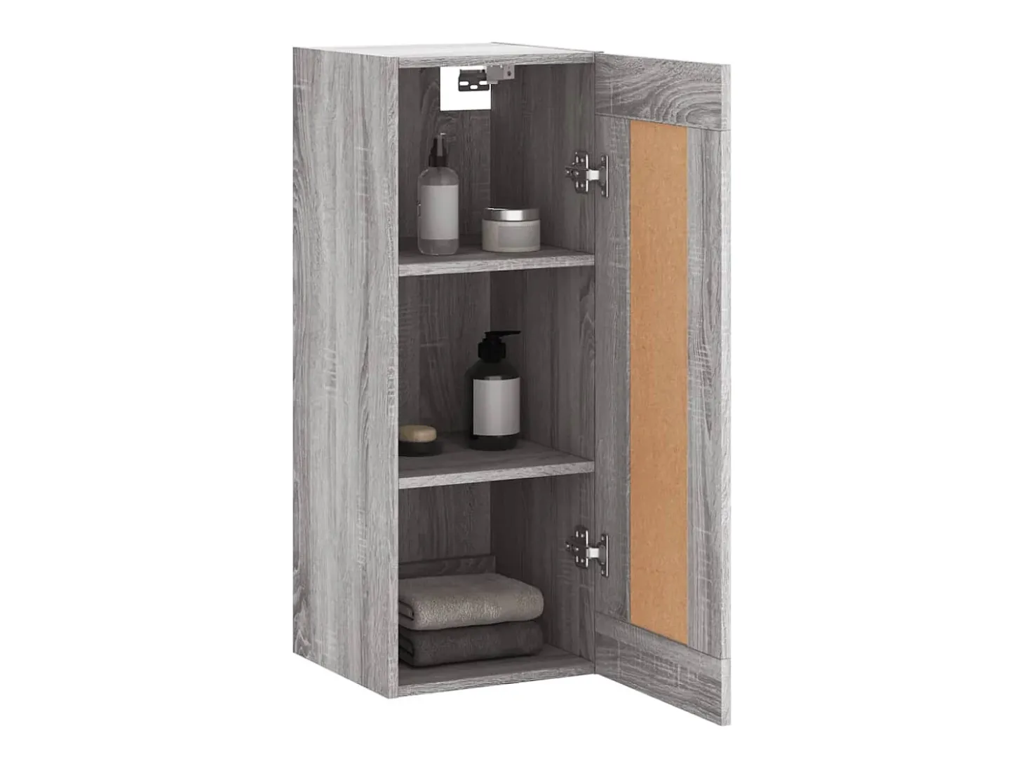 Armario de pared madera de ingeniería gris Sonoma 34,5x34x90 cm