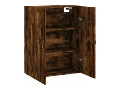 Armario de pared madera ingeniería roble ahumado 69,5x34x90 cm