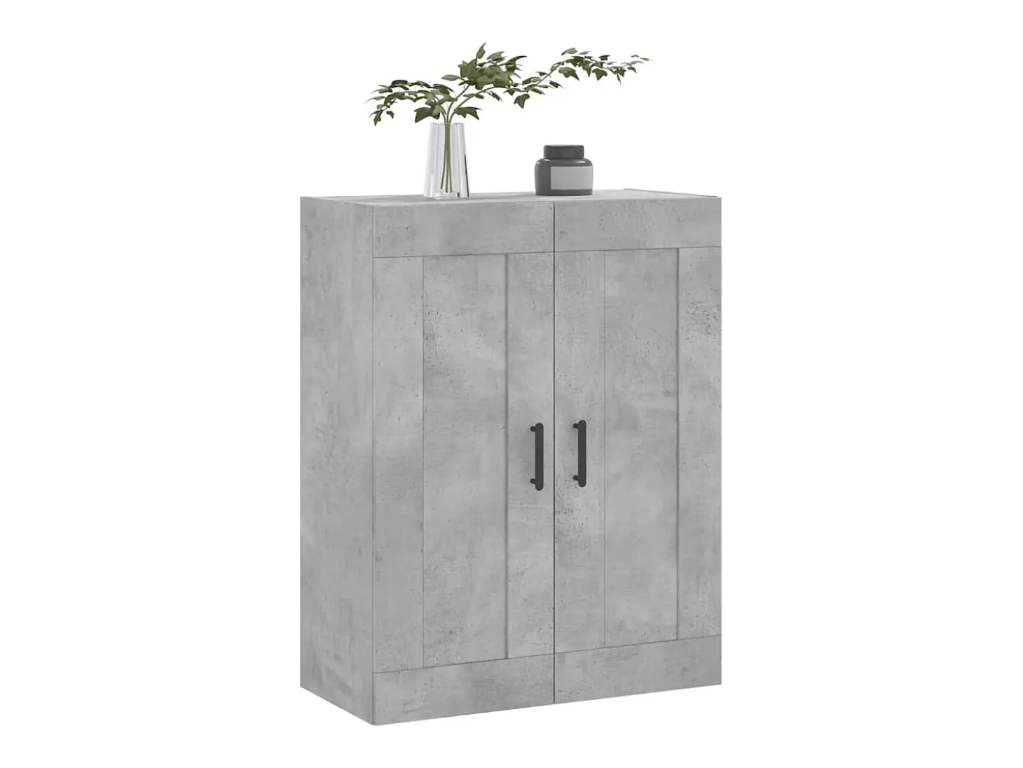 Armario de pared madera ingeniería gris hormigón 69,5x34x90 cm