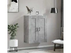 Armario de pared madera ingeniería gris hormigón 69,5x34x90 cm