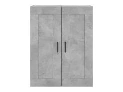 Armario de pared madera ingeniería gris hormigón 69,5x34x90 cm