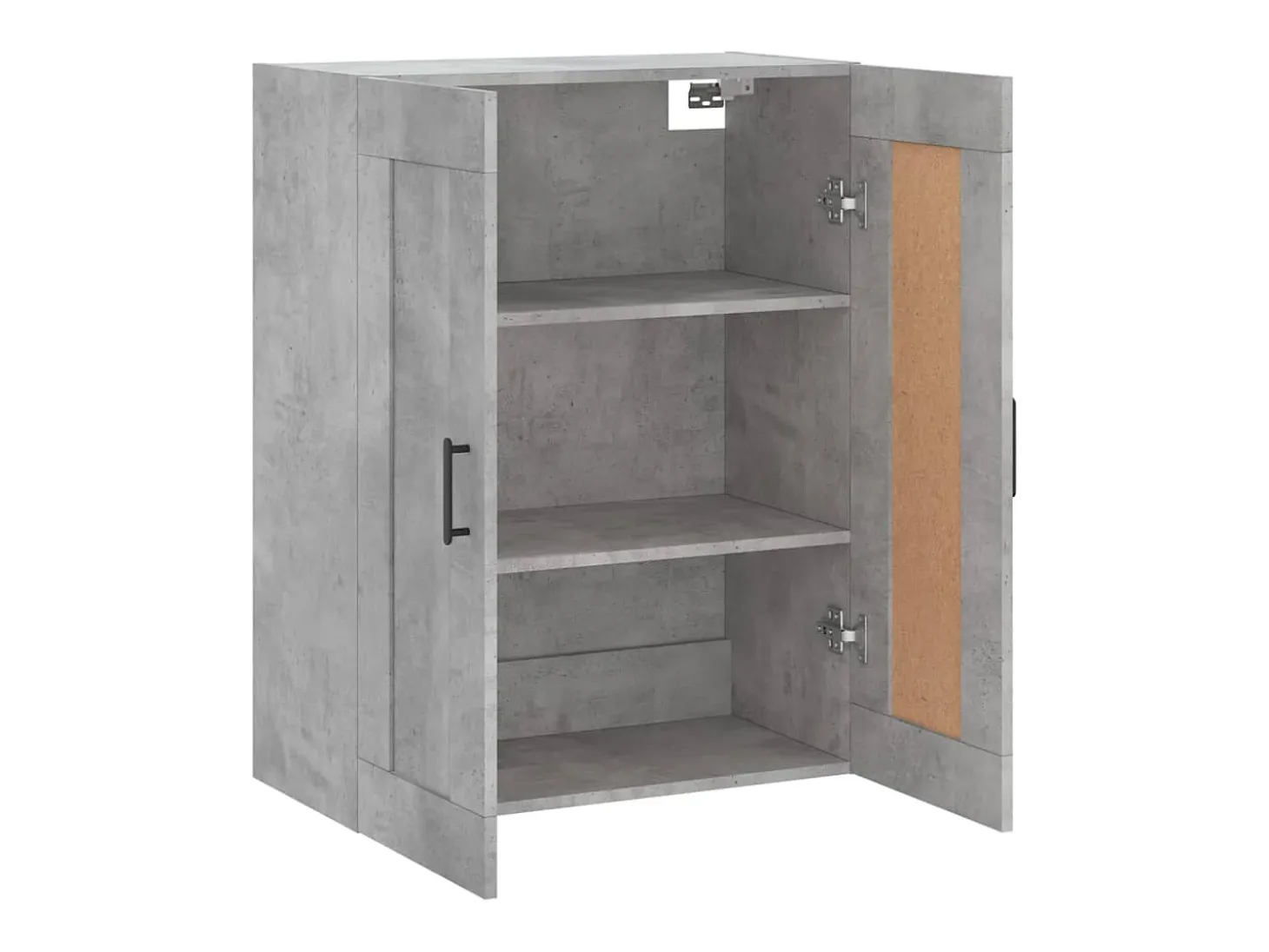 Armario de pared madera ingeniería gris hormigón 69,5x34x90 cm
