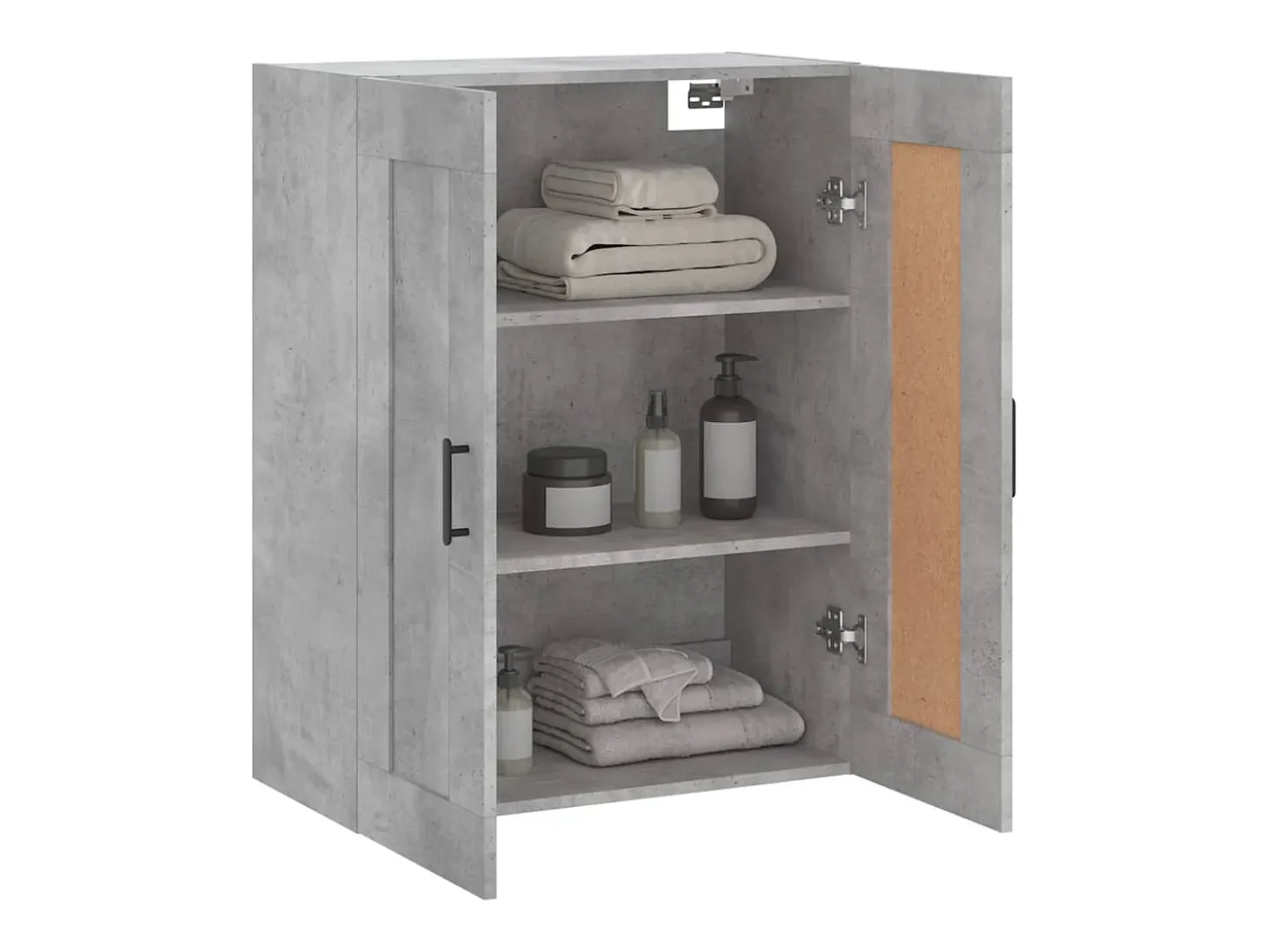 Armario de pared madera ingeniería gris hormigón 69,5x34x90 cm
