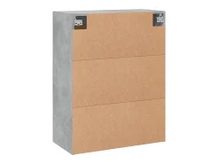 Armario de pared madera ingeniería gris hormigón 69,5x34x90 cm