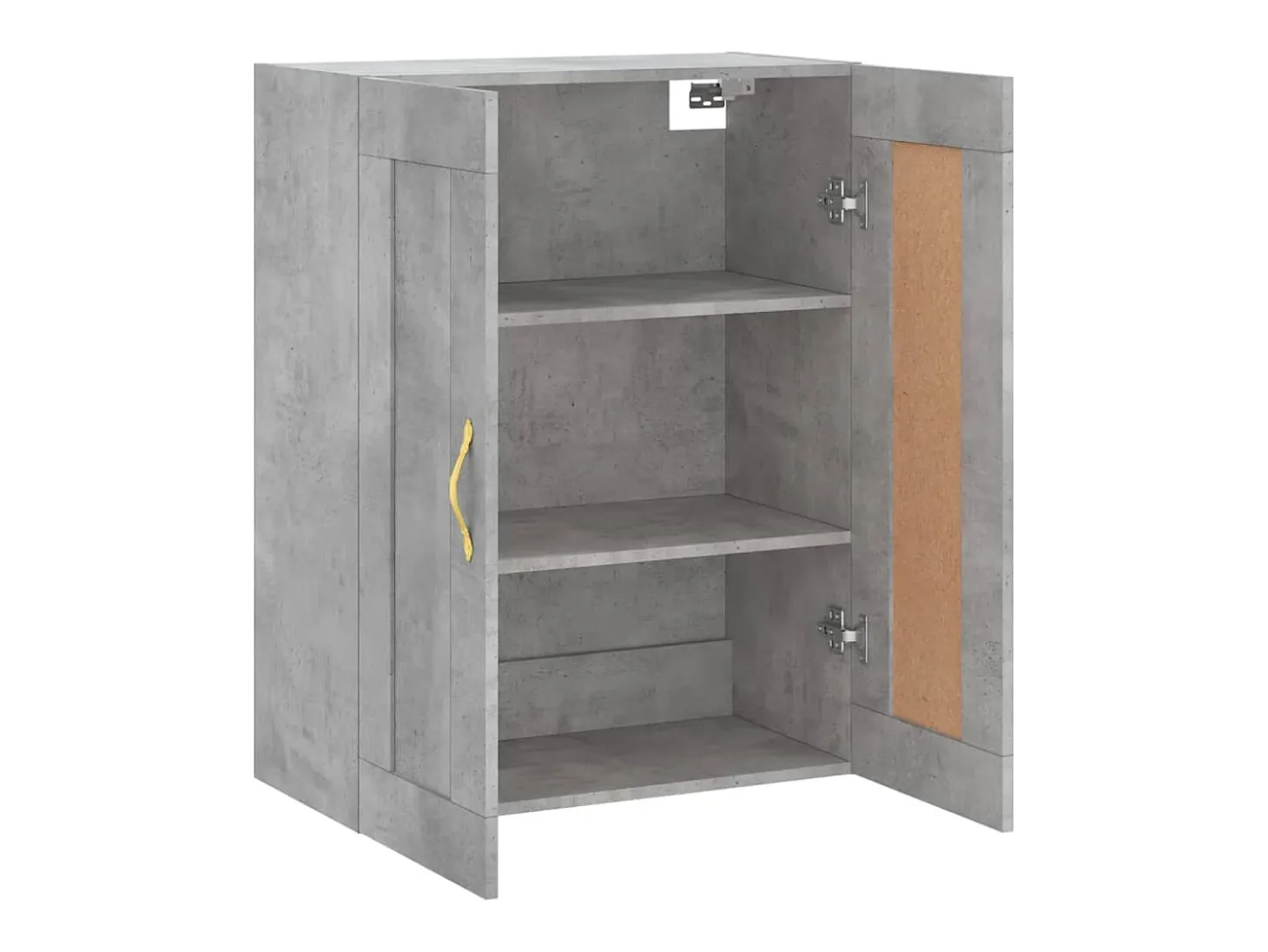 Armario de pared madera ingeniería gris hormigón 69,5x34x90 cm