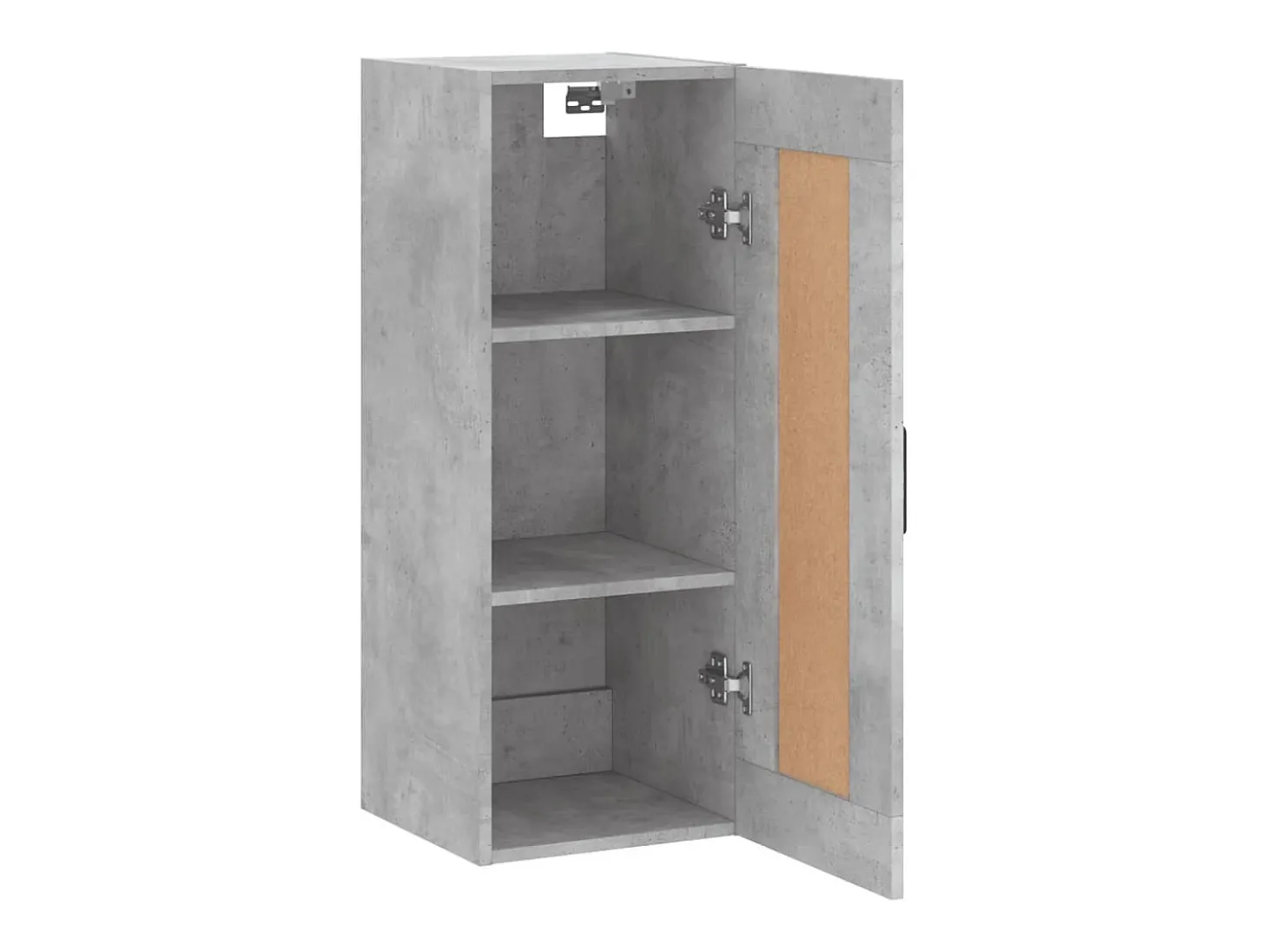 Armario de pared madera ingeniería gris hormigón 34,5x34x90 cm