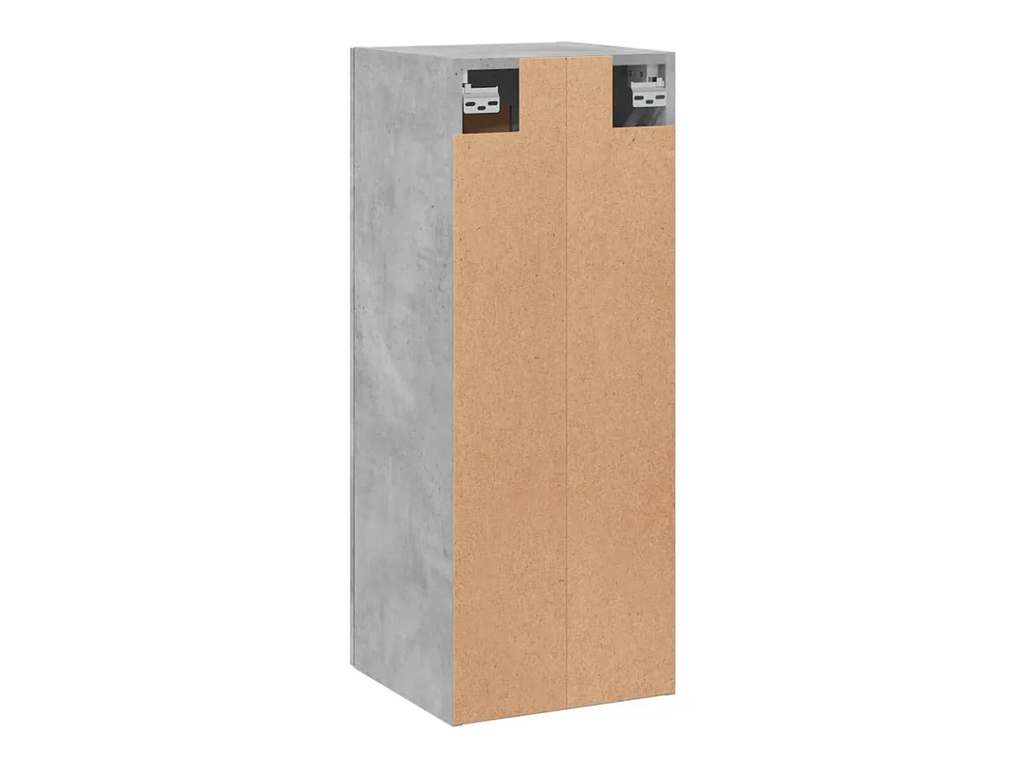 Armario de pared madera ingeniería gris hormigón 34,5x34x90 cm