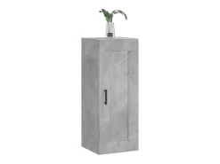 Armario de pared madera ingeniería gris hormigón 34,5x34x90 cm