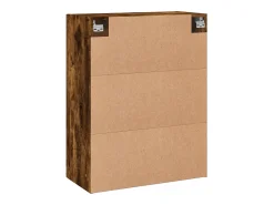Armario de pared madera ingeniería roble ahumado 69,5x34x90 cm