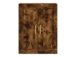 Armario de pared madera ingeniería roble ahumado 69,5x34x90 cm