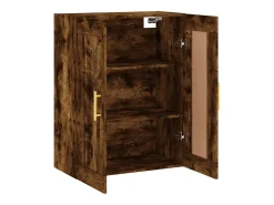 Armario de pared madera ingeniería roble ahumado 69,5x34x90 cm