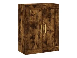 Armario de pared madera ingeniería roble ahumado 69,5x34x90 cm