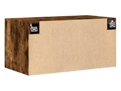 Armario de pared madera ingeniería roble ahumado 80x42,5x40 cm