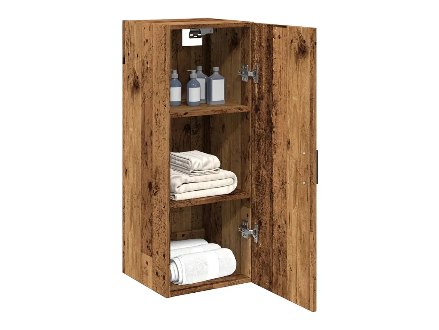Armario de pared madera vieja 34,5x34x90 cm madera contrachapada