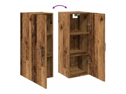 Armario de pared madera vieja 34,5x34x90 cm madera contrachapada