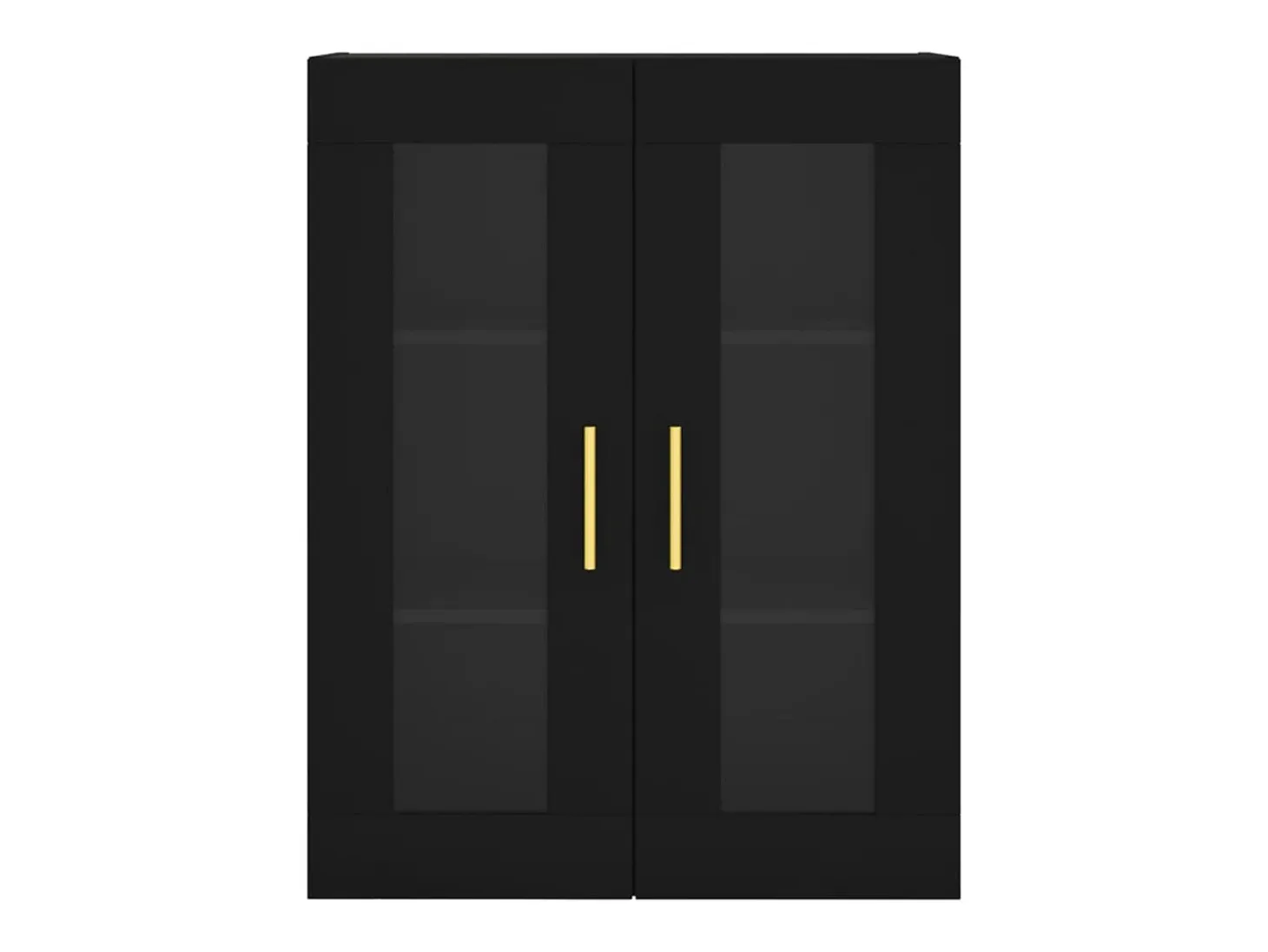 Armario de pared negro 69,5x34x90 cm